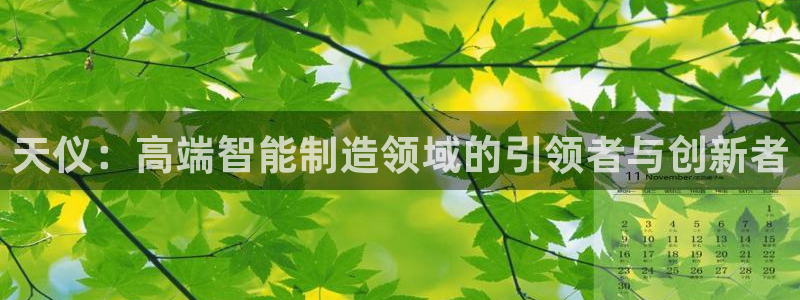 天辰娱乐文案：天仪：高端智能制造领域的引领者与创新者
